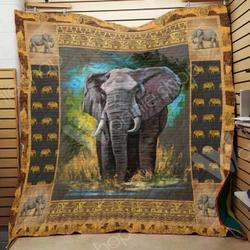 Elephant Sleep Tonight Quilt Blanket Dhc04012067Dd and Home Decor