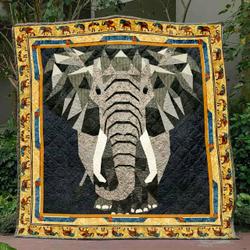 Elephant Ye080710A Tbg Quilt Blanket and Home Decor