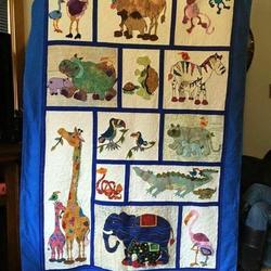 Elephant Zebra Giraffe Cla0910222Q Quilt Blanket and Home Decor