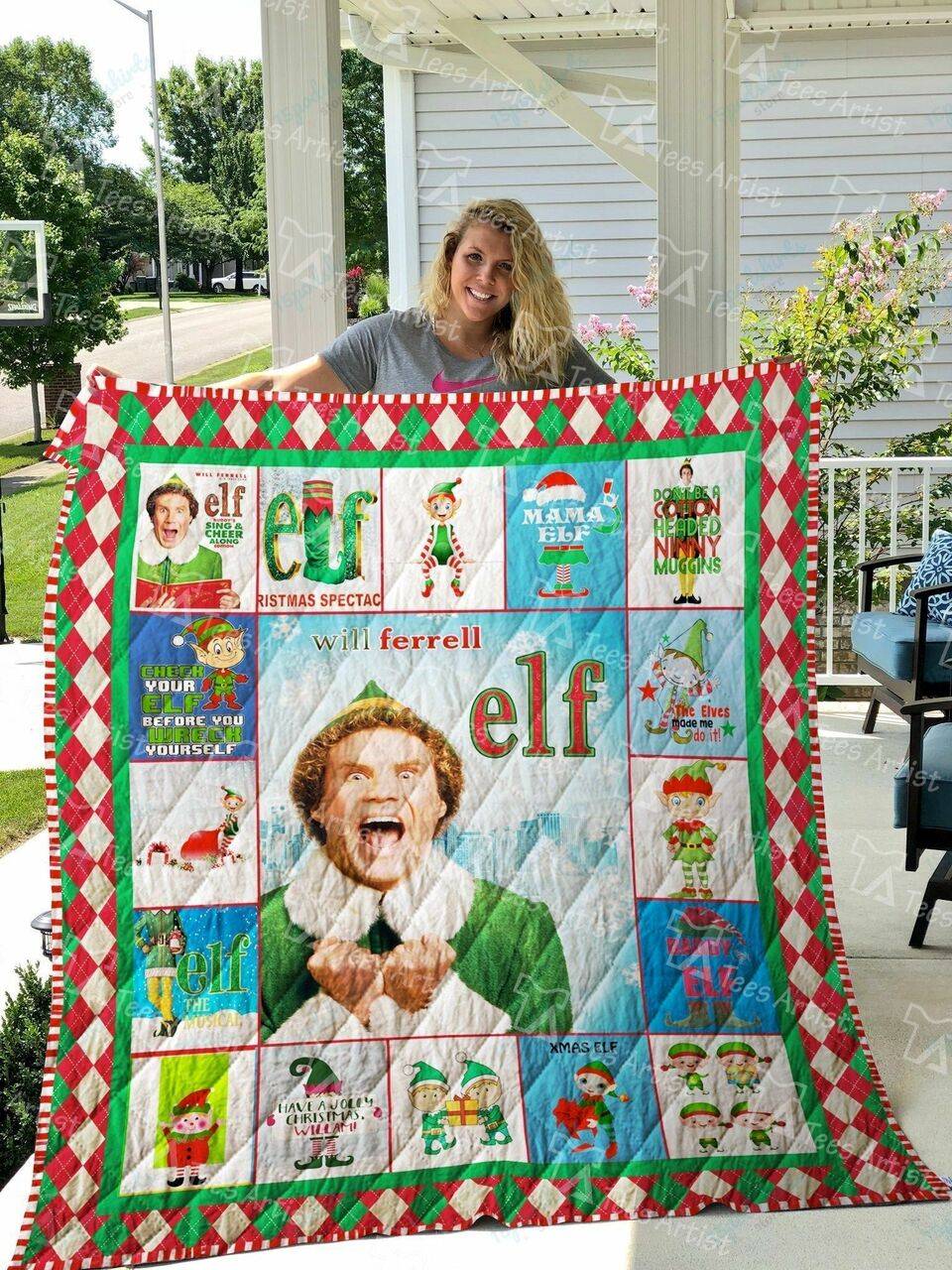 Elf Quilt Blanket 01976 and Home Decor