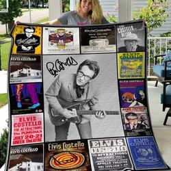 Elvis Costello Quilt Blanket Hvt040608  Quilt and Home Decor