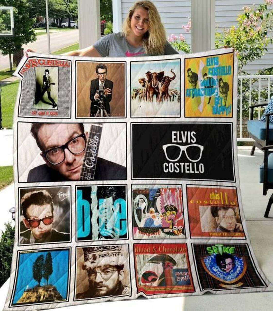 Elvis Costello Quilt Blanket M100608 Quilt and Home Decor