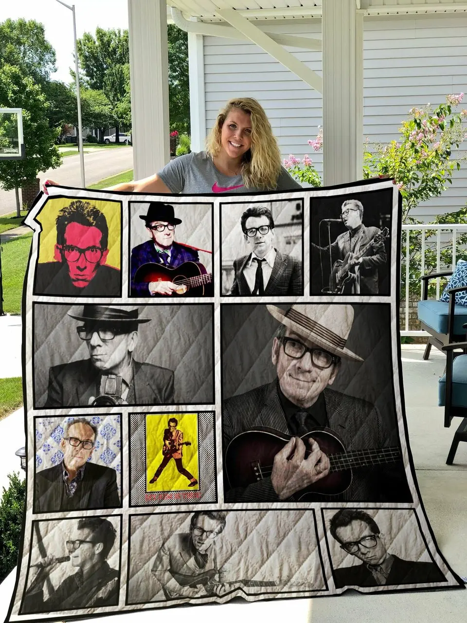 Elvis Costello Quilt Quilt and Home Decor