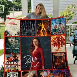 Emilia Clarke Quilt Blanket 01 and Home Decor