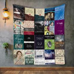 Emily Bront Books Blanket Ha0910 Quilt and Home Decor
