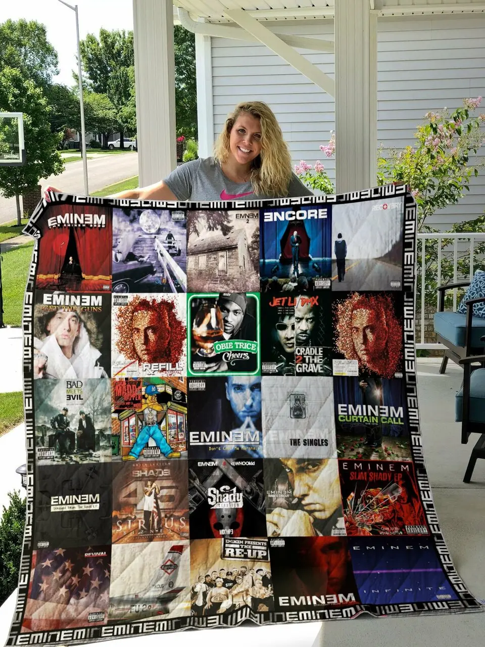 Eminem Albums Cover Poster Quilt Blanket Ver 4 and Home Decor