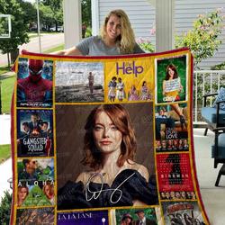Emma Stone Quilt Blanket 01 and Home Decor