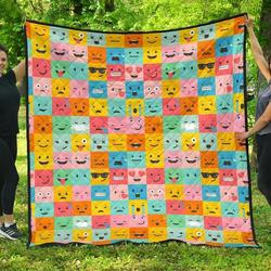 Emoji Cl12100259Mdq Quilt Blanket and Home Decor