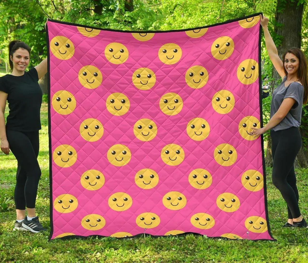 Emoji Pink Cl12100262Mdq Quilt Blanket and Home Decor
