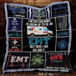 Emt Thin White Line Cl2100160Mdq Quilt Blanket and Home Decor