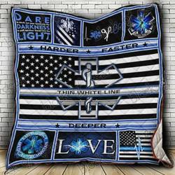 Emt Thin White Line Flag Cl2100159Mdq Quilt Blanket and Home Decor