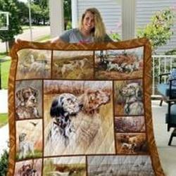 English Setter Quilt Blanket Luka57 Dhc0301977Dd and Home Decor