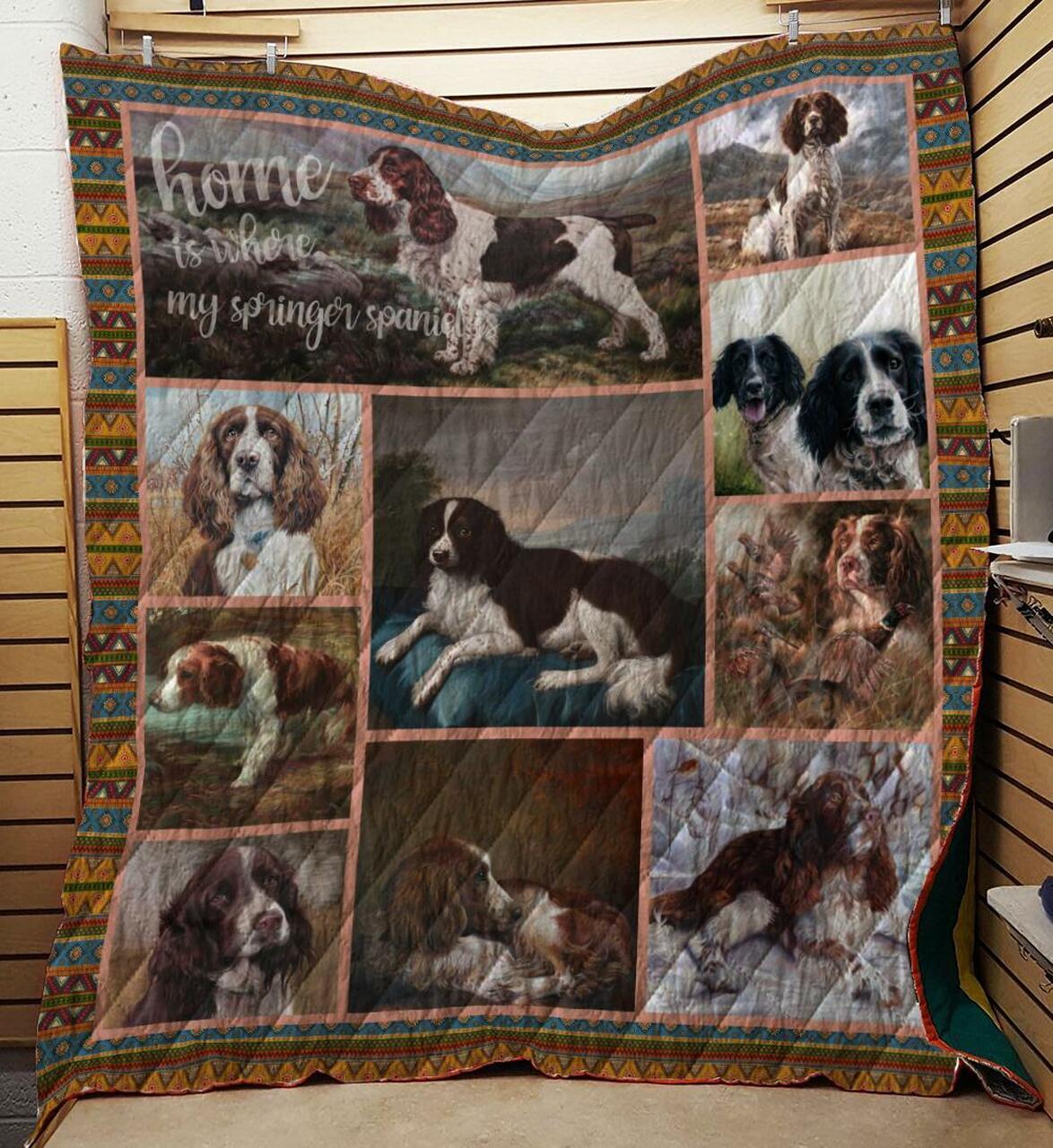 English Springer Spaniel 10 Tlq0028 Quilt Quilt and Home Decor