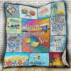 Enjoy The Beach Cl18100243Mdq Quilt Blanket and Home Decor