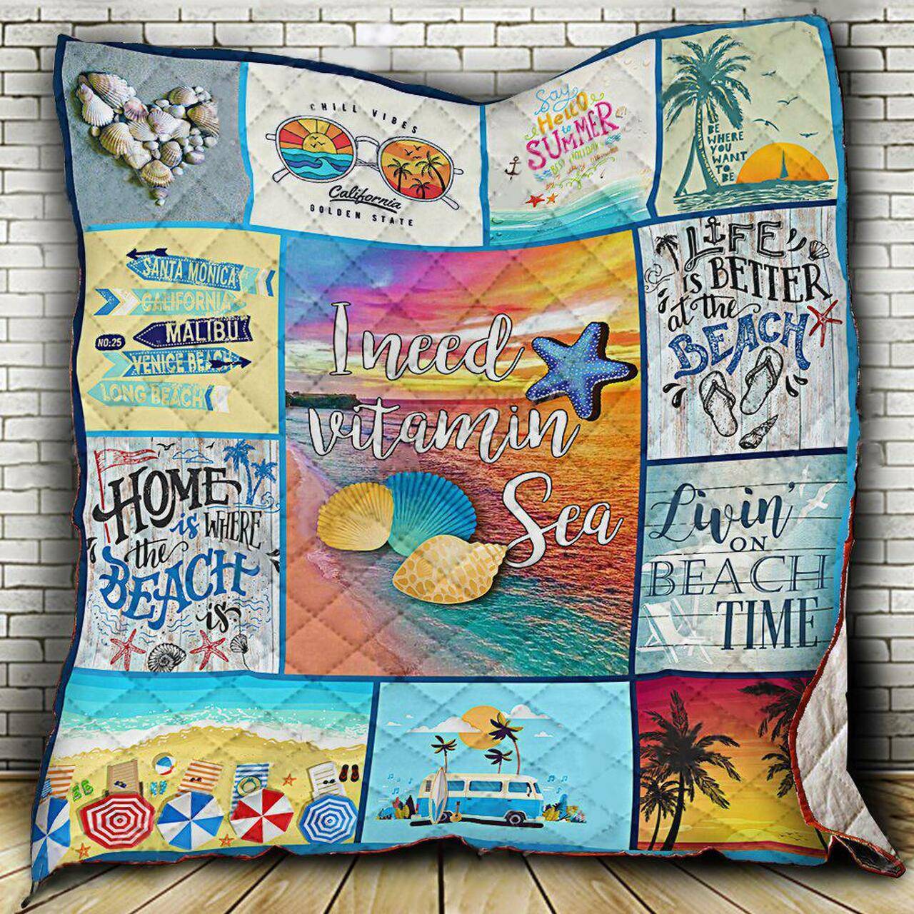 Enjoy The Beach Quilt Bt13_0908 Quilt and Home Decor