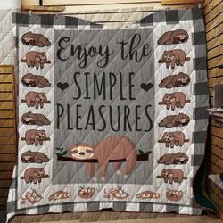 Enjoy The Simple Pleasures - Quilt Blanket and Home Decor