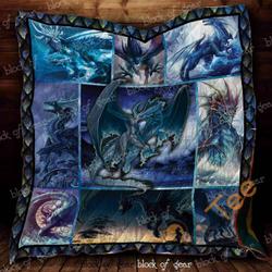 Epic Blue Dragon Blanket KC1807 Quilt and Home Decor