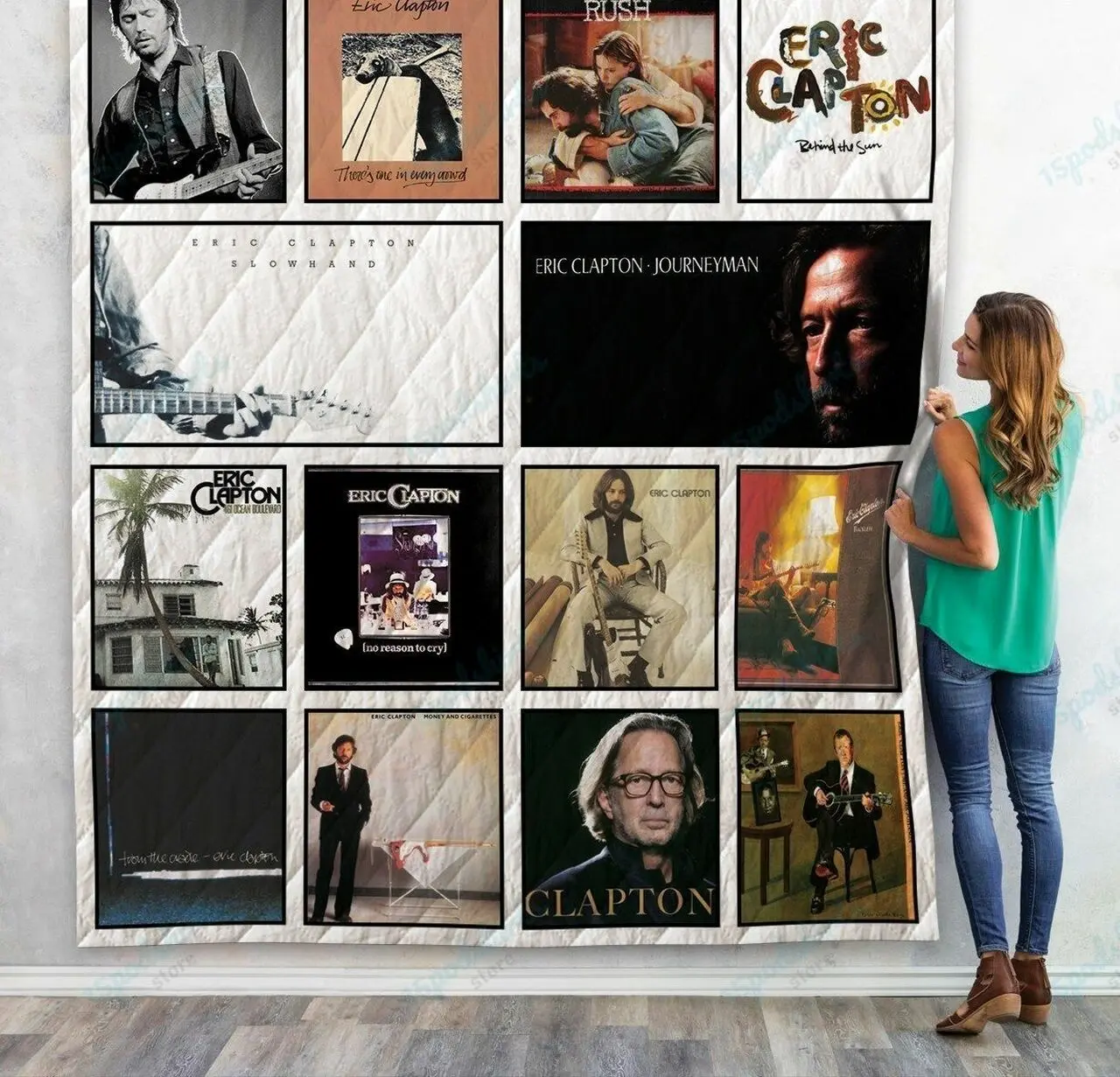Eric Clapton Albums Quilt Blanket and Home Decor