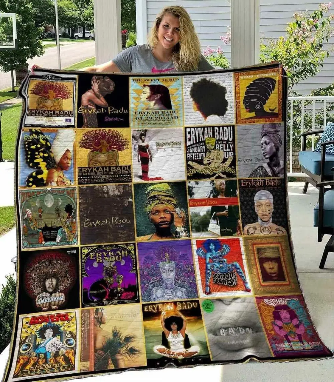 Erykah Badu Blanket Th1607 Quilt and Home Decor