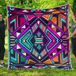Ethnic Aztec Trippy Cl17100269Mdq Quilt Blanket and Home Decor
