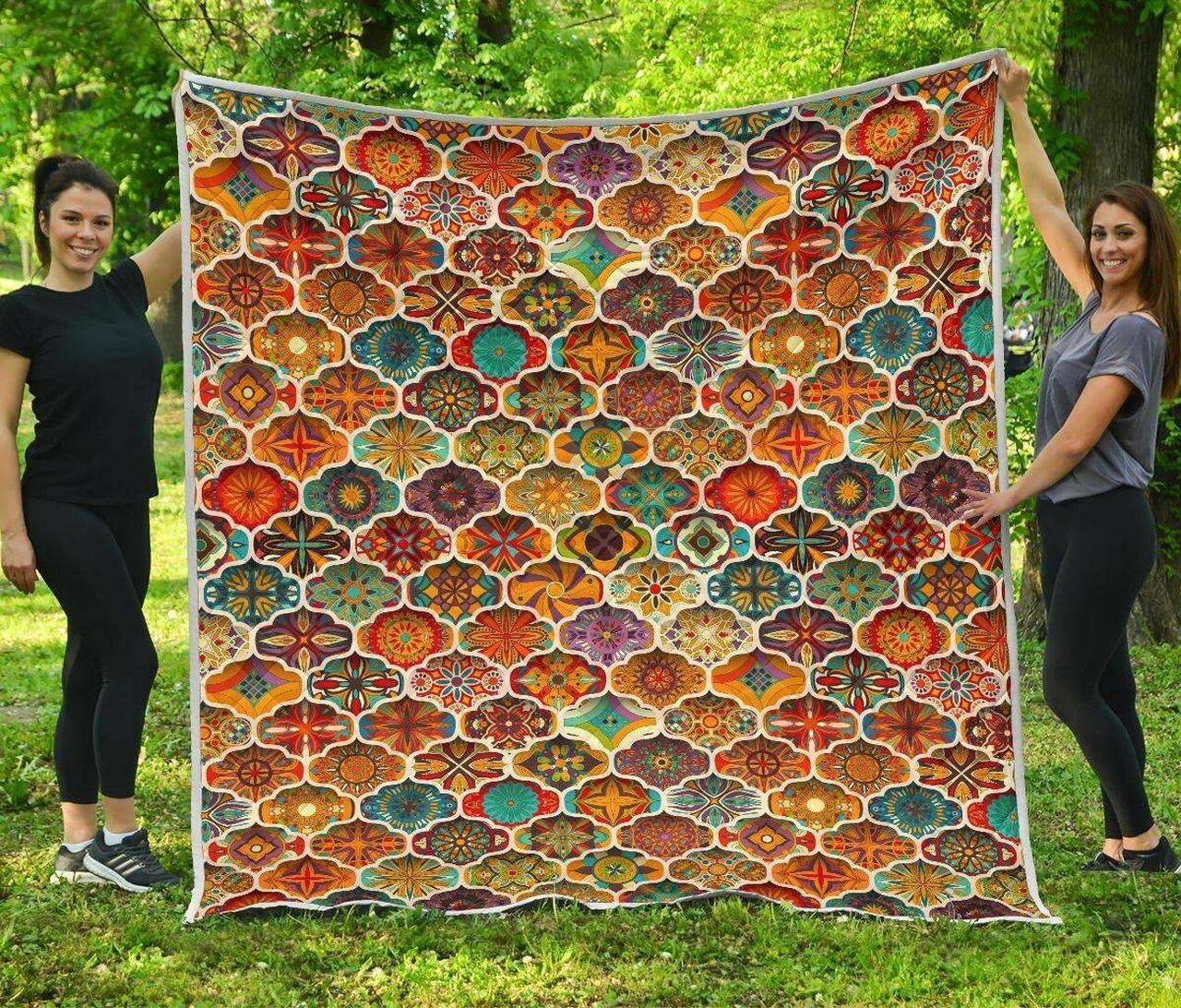 Ethnic Mandala Bohemian Cl17100271Mdq Quilt Blanket and Home Decor
