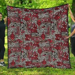 Ethnic Red Cl12100275Mdq Quilt Blanket and Home Decor