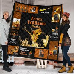 Evan Williams All I Need Is Whisky Gift Idea Quilt and Home Decor