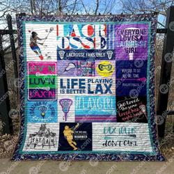 Everyone Loves A Lacrosse Girl Clt150623 Quilt Blanket and Home Decor
