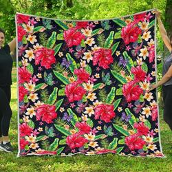 Exotic Hibiscus Flowers Cl17100274Mdq Quilt Blanket and Home Decor
