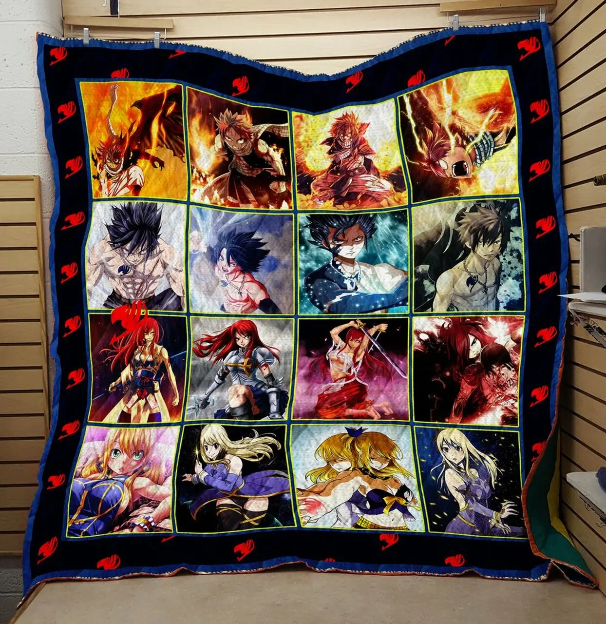Fairy Tail Fight Quilt V2 Quilt and Home Decor