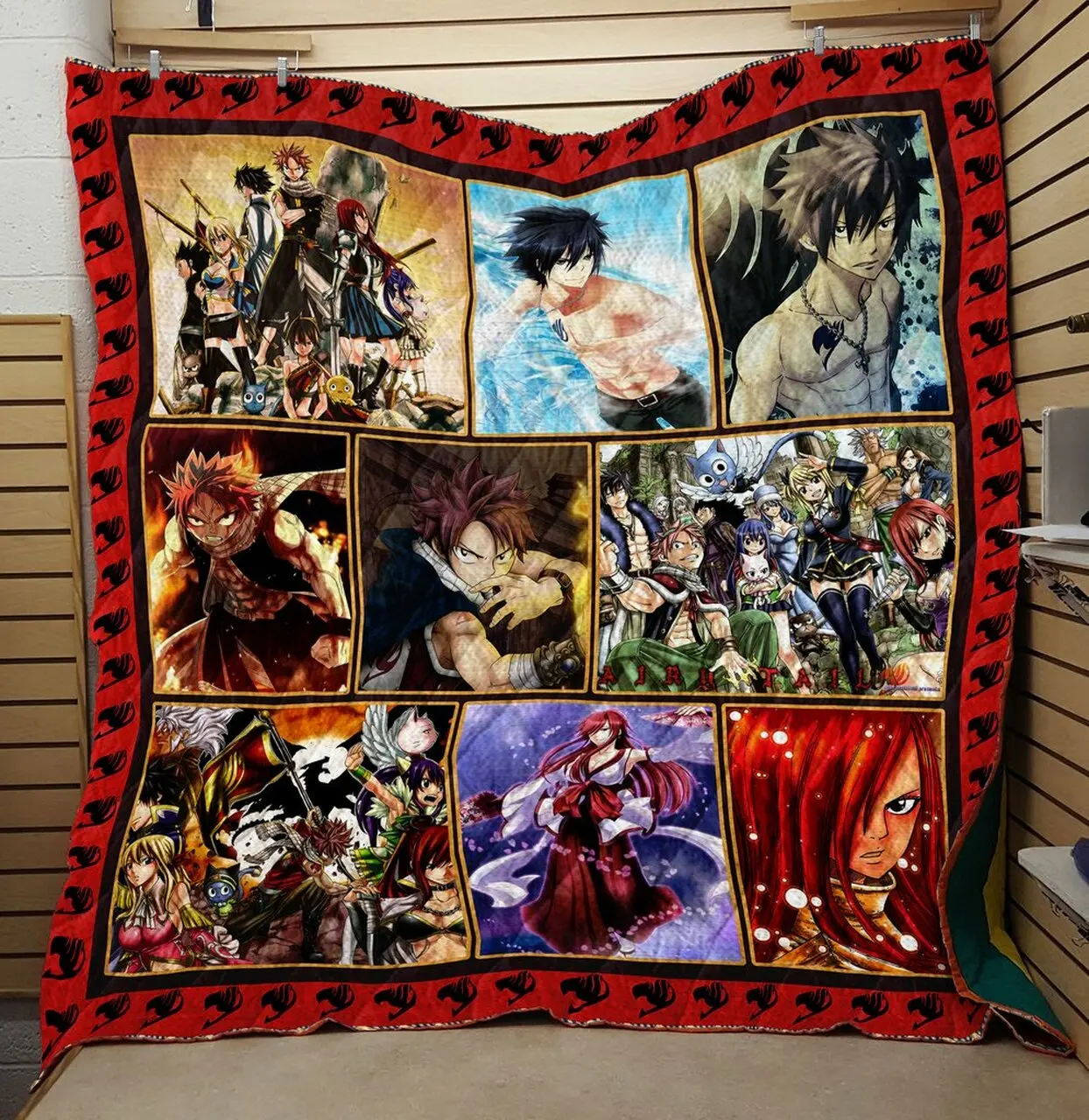 Fairy Tail Fight Quilt V3 Quilt and Home Decor