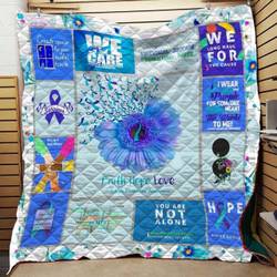Faith Hope Love Suicide Prevention Awareness Blanket Th1909 Quilt and Home Decor