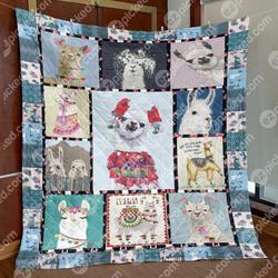 Falala Llama Clt150624 Quilt Blanket and Home Decor