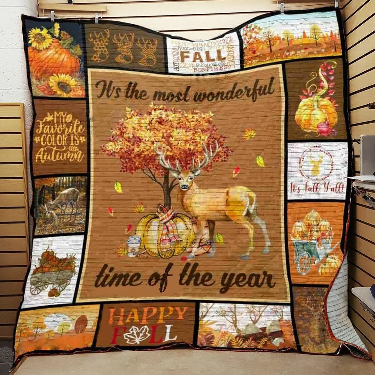 Fall Deer Hunting Quilt Blanket ABC07113011 and Home Decor