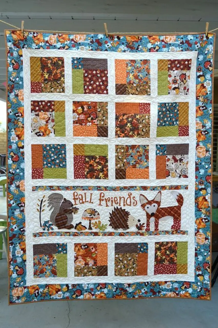 Fall Friends Clp030715 Quilt Blanket and Home Decor