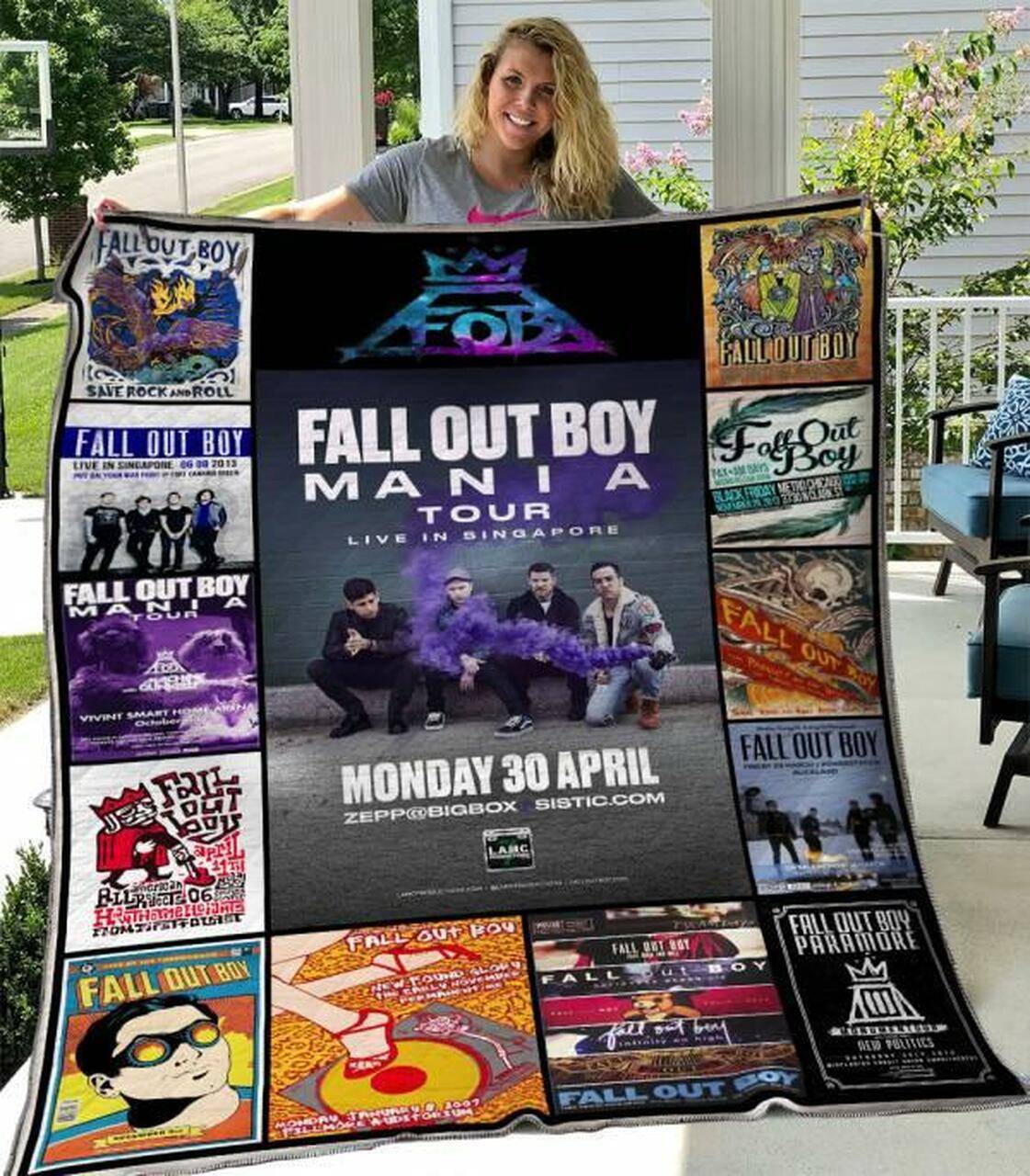 Fall Out Boy Quilt Blanket Hvt200613 Quilt and Home Decor
