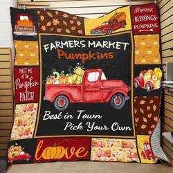 Fall Red Truck Quilt Blanket ABC07111428 and Home Decor
