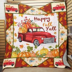 Fall Red Truck Quilt Blanket ABC07111697 and Home Decor