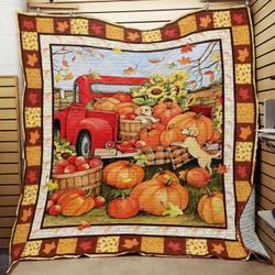 Fall Red Truck Quilt Blanket ABC07111709 and Home Decor
