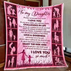 Family Daughter Mom Always Be There To Support Quilt Cc and Home Decor