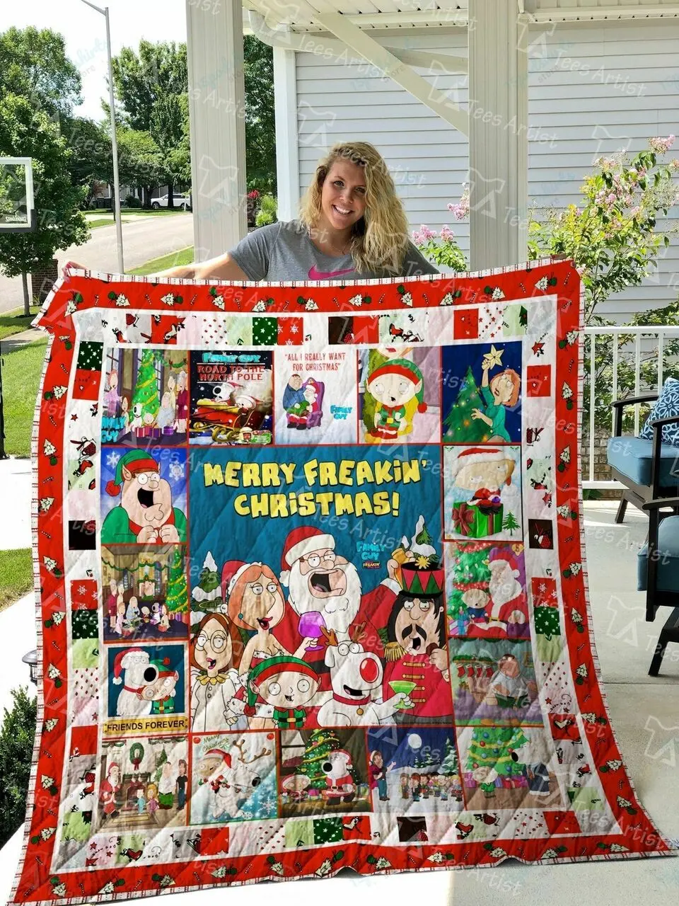 Family Guy Xmas Quilt Blanket 01988 and Home Decor