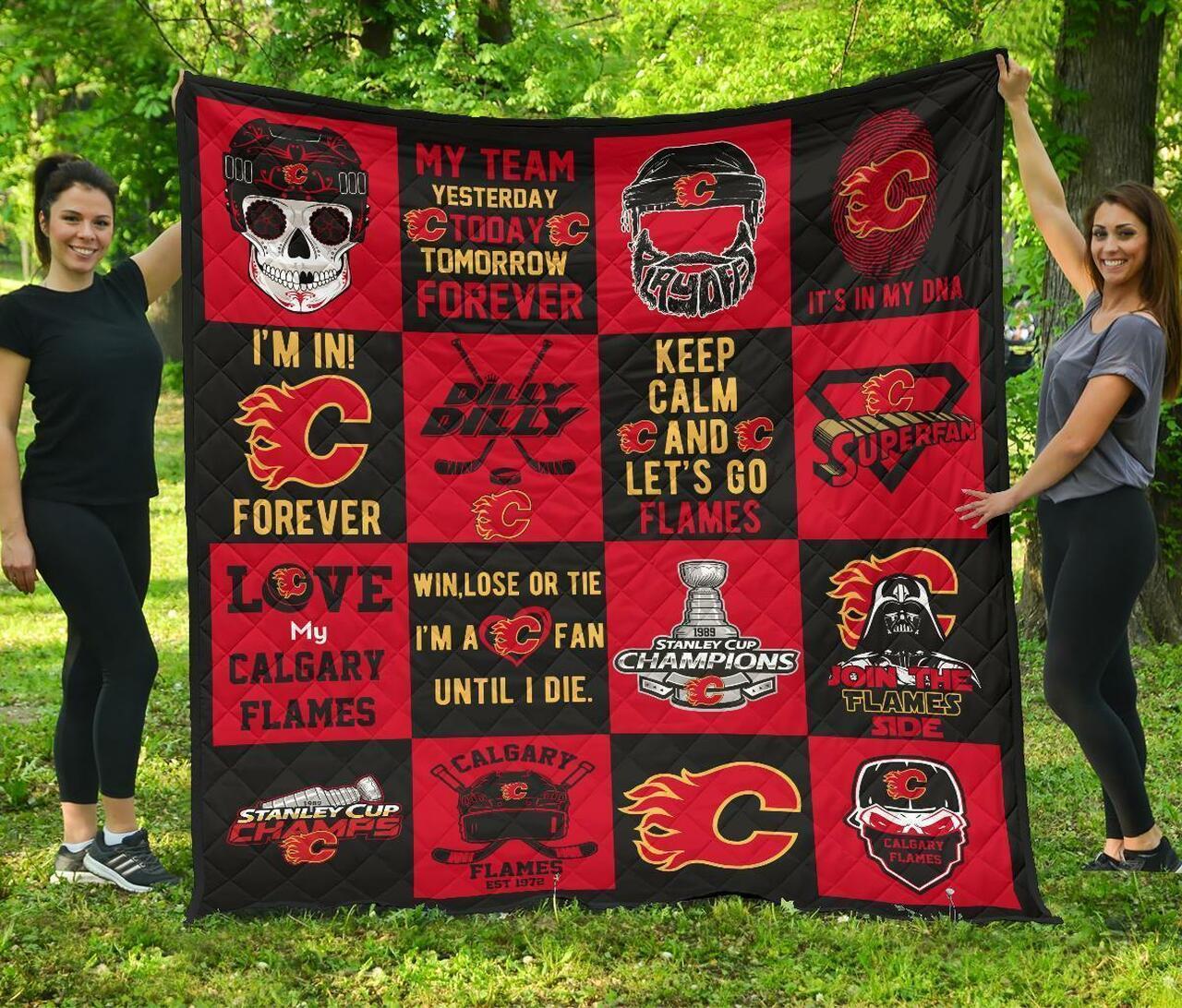 Fan Calgary Flames Amazing Gift Idea Quilt and Home Decor