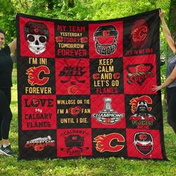 Fan Calgary Flames Amazing Gift Idea Quilt and Home Decor