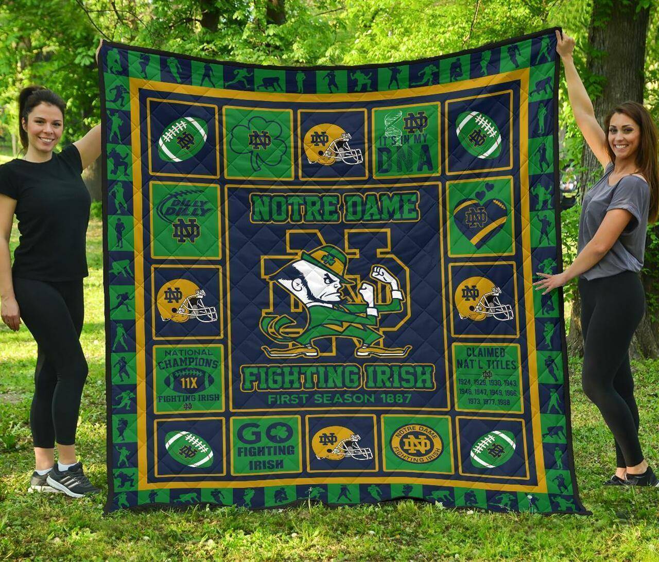 Fan Notre Dame Fighting Irish Amazing Gift Idea Quilt and Home Decor