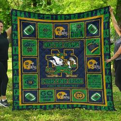 Fan Notre Dame Fighting Irish Amazing Gift Idea Quilt and Home Decor