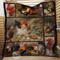 Farm Chicken Colors Blanket Th1707 Quilt and Home Decor