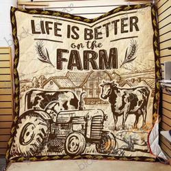 Farm Life Blanket KC1507 Quilt and Home Decor