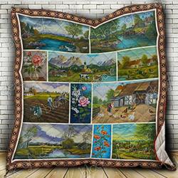 Farm Life Cl18100249Mdq Quilt Blanket and Home Decor
