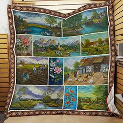 Farm Life Quilt Blanket ABC07114160 and Home Decor