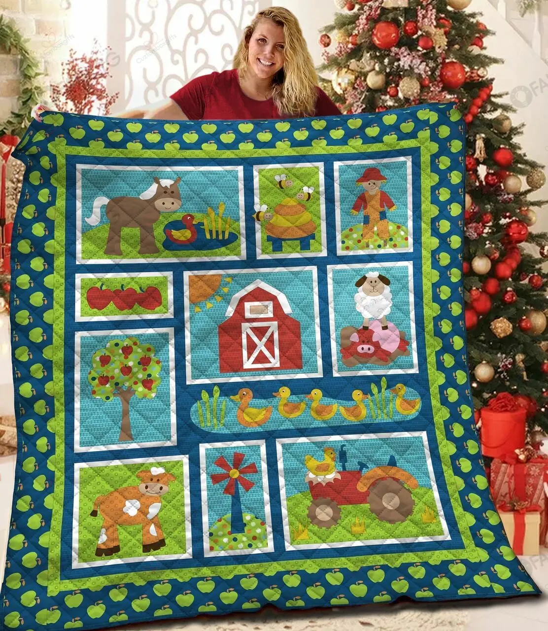 Farm NT2309014CL Quilt Blanket and Home Decor